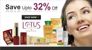 Save upto 32% on Lotus Herbals products
